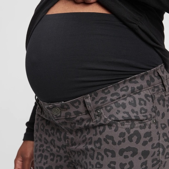 NWT Gap Maternity Leopard Full-Panel Jeans - Picture 3 of 12